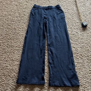 Spanx pin stripe Navy Pants M